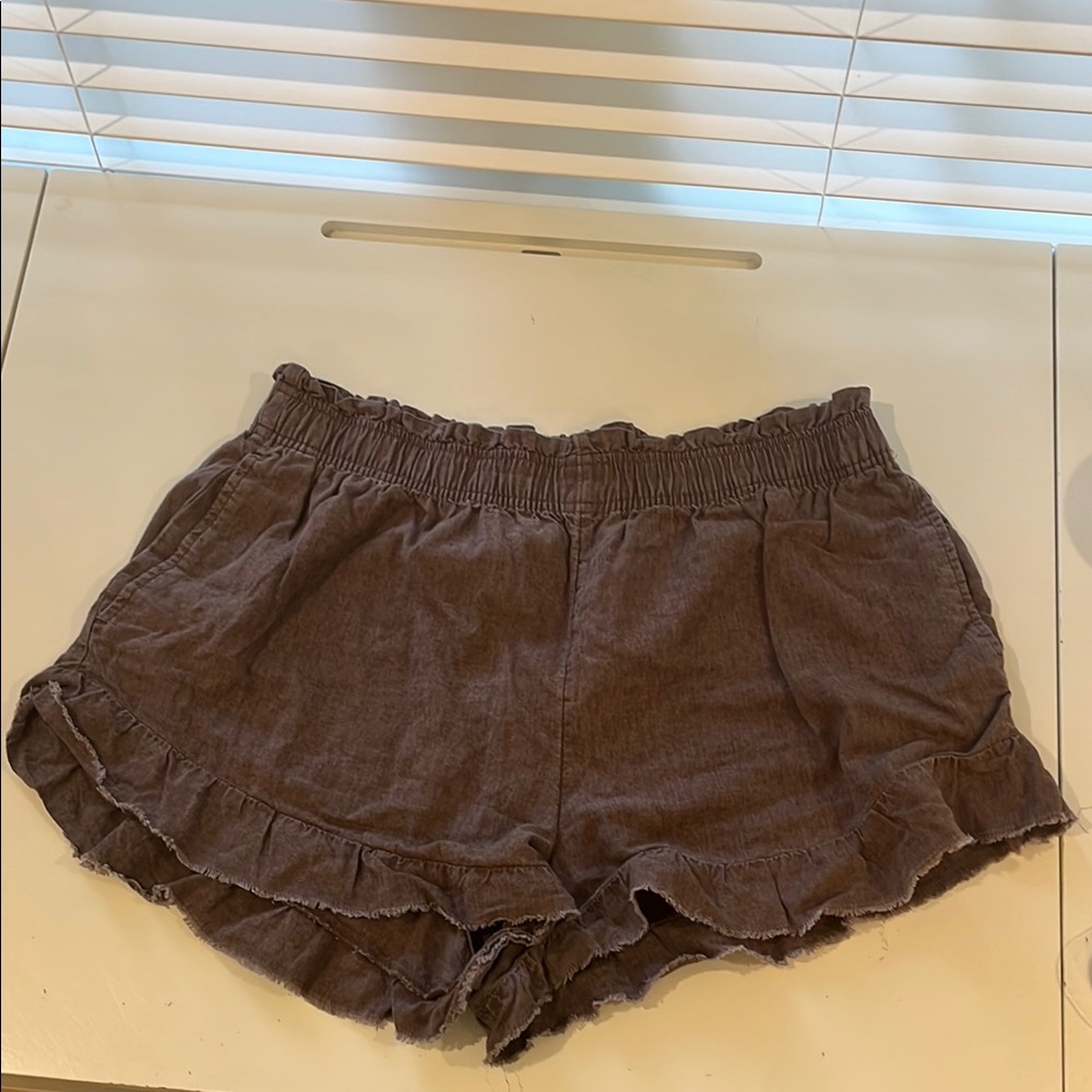 Aerie High Waisted Ruffle Shorts